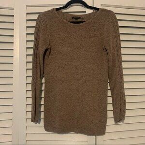 Rachel Zoe Medium Brown Crew Neck Sweater Cotton Blend